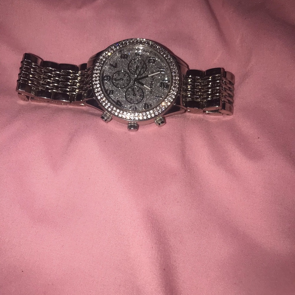 Gino Milano silver Diamond watch.